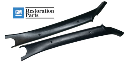 GM Interior A Pillar Moldings Driver and Passenger Side Set  1590 Black